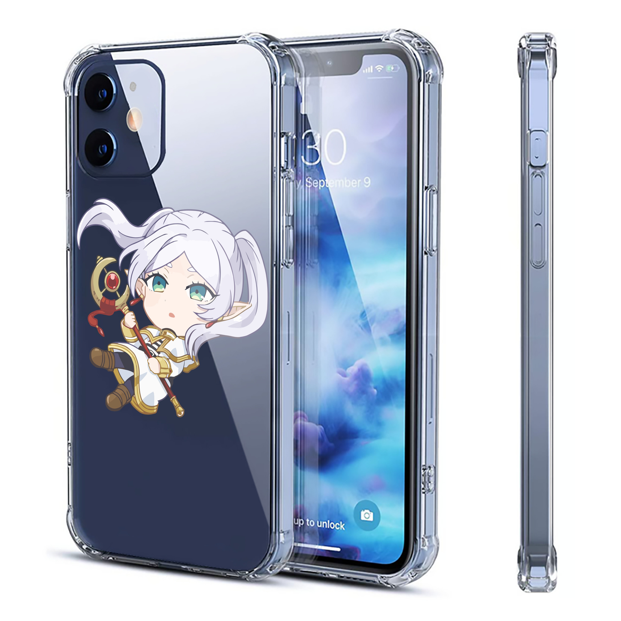 （画像用） 葬送のフリーレン Frieren 【iPhone 12シリーズ対応】透明スマホケース（クリアソフトケース）